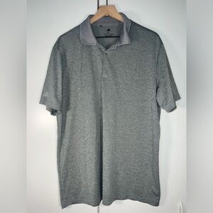 ADIDAS primegreen polo, heather grey, men’s XL